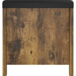 vidaXL Opbergbox met kussen 105x40x45 cm bewerkt hout gerookt eiken