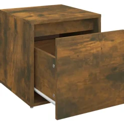 vidaXL Opbergbox met lade 40,5x40x40 cm bewerkt hout gerookt eiken