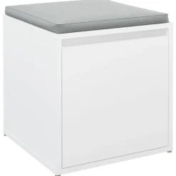 vidaXL Opbergbox met lade 40,5x40x40 cm bewerkt hout wit