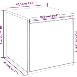 vidaXL Opbergbox met lade 40,5x40x40 cm bewerkt hout sonoma eikenkleur