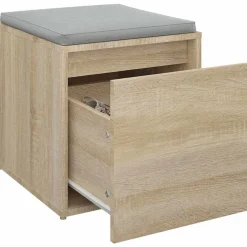 vidaXL Opbergbox met lade 40,5x40x40 cm bewerkt hout sonoma eikenkleur