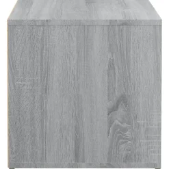 vidaXL Opbergbox met lade 40,5x40x40 cm bewerkt hout grijs sonoma eik