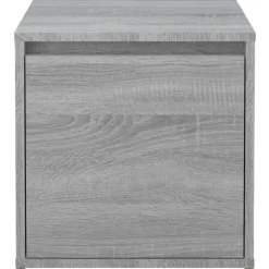 vidaXL Opbergbox met lade 40,5x40x40 cm bewerkt hout grijs sonoma eik