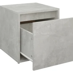 vidaXL Opbergbox met lade 40,5x40x40 cm bewerkt hout betongrijs