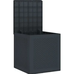 vidaXL Opbergbox met opslag Antraciet 55 x 53 x 57 cm Polypropyleen