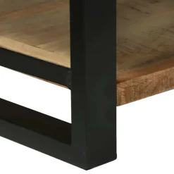vidaXL Opbergbox met opslag Bruin 80 x 35 x 45 cm Massief mangohout