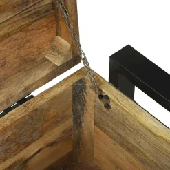 vidaXL Opbergbox met opslag Bruin 80 x 35 x 45 cm Massief mangohout