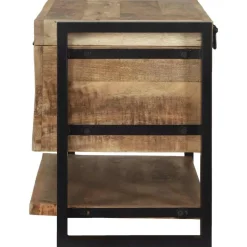 vidaXL Opbergbox met opslag Bruin 80 x 35 x 45 cm Massief mangohout