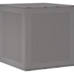 vidaXL Opbergbox met opslag Lichtgrijs 55 x 53 x 57 cm Polypropyleen