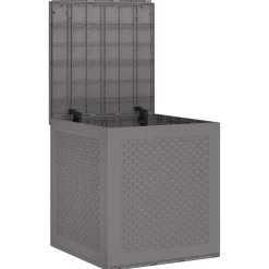 vidaXL Opbergbox met opslag Lichtgrijs 55 x 53 x 57 cm Polypropyleen