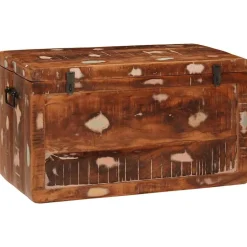 vidaXL Opbergbox met opslag met de deur Bruin Massief Mango Hout