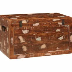 vidaXL Opbergbox met opslag met de deur Bruin Massief Mango Hout