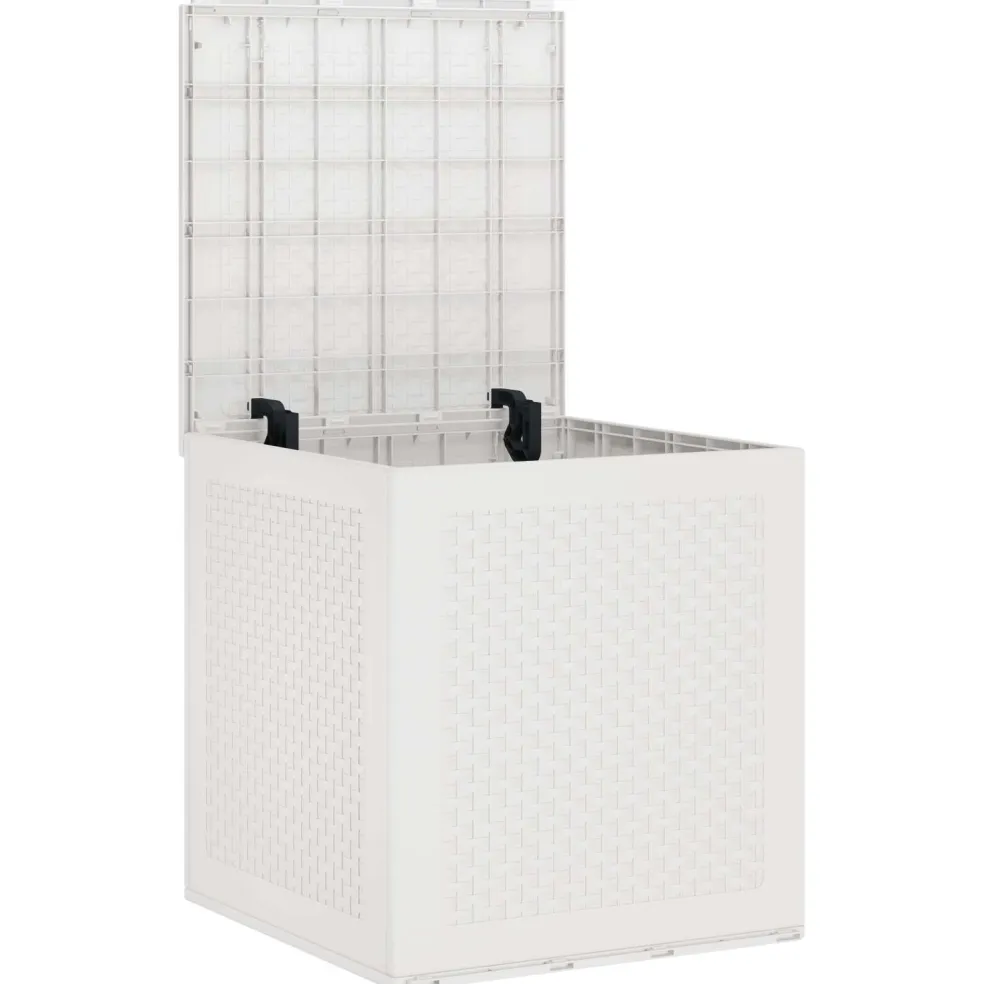 vidaXL Opbergbox met opslag Wit 55 x 53 x 57 cm Polypropyleen