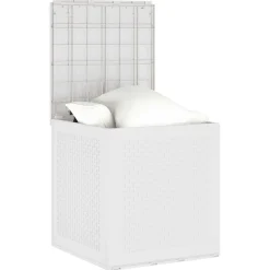 vidaXL Opbergbox met opslag Wit 55 x 53 x 57 cm Polypropyleen