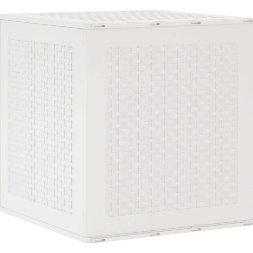 vidaXL Opbergbox met opslag Wit 55 x 53 x 57 cm Polypropyleen
