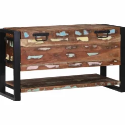 vidaXL Opbergbox Multikleur 80 x 35 x 45 cm Massief gerecycled hout