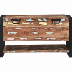 vidaXL Opbergbox Multikleur 80 x 35 x 45 cm Massief gerecycled hout