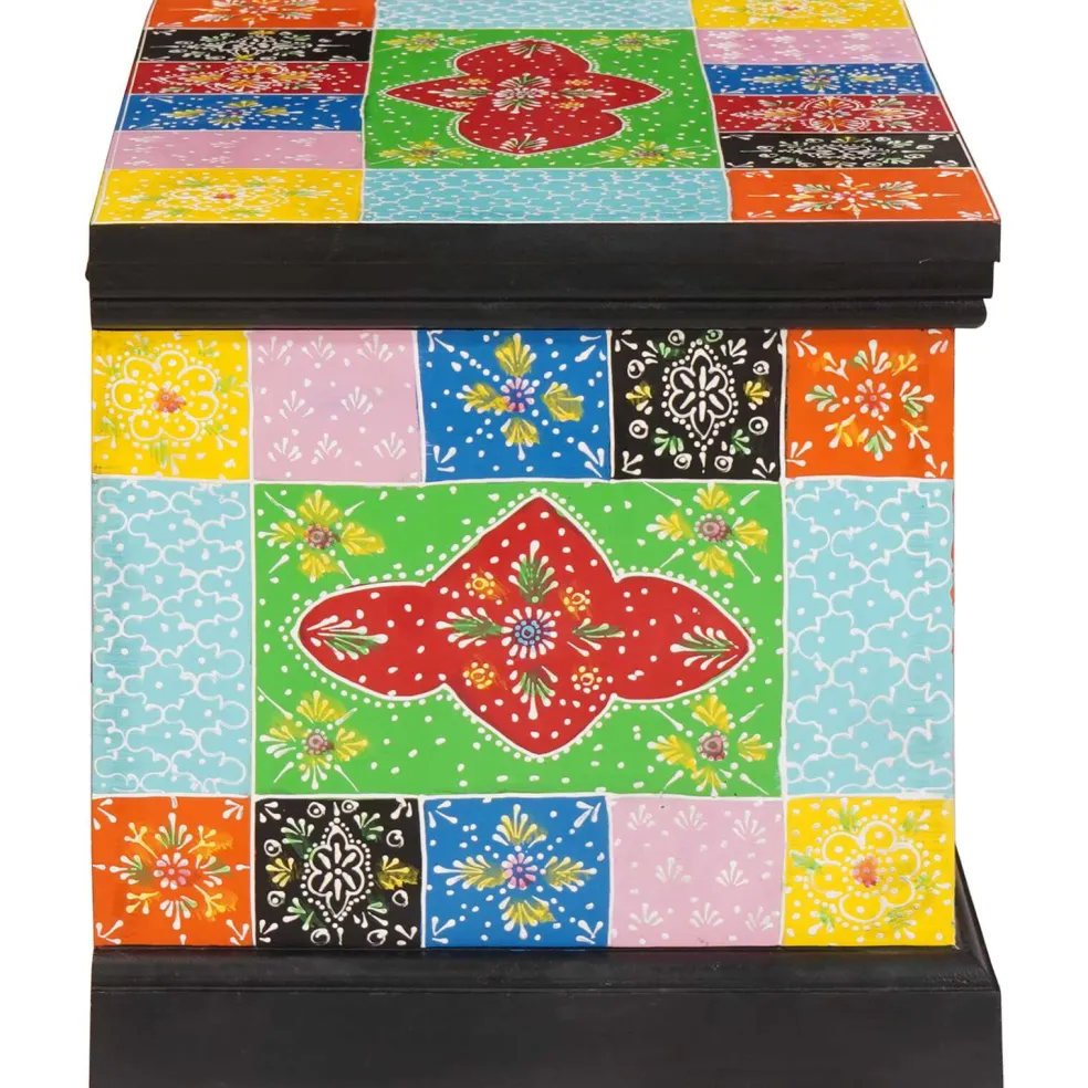 vidaXL Opbergbox Multikleur 60 x 40 x 40 cm Massief mangohout