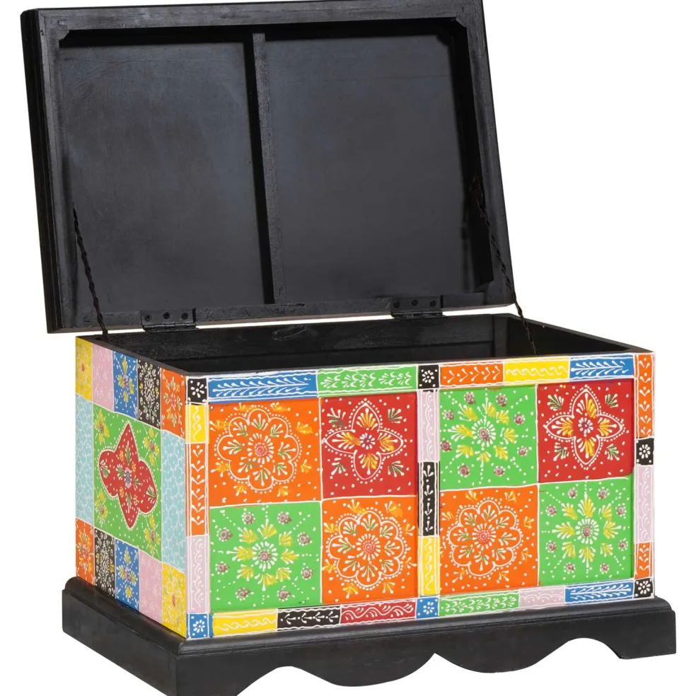 vidaXL Opbergbox Multikleur 60 x 40 x 40 cm Massief mangohout