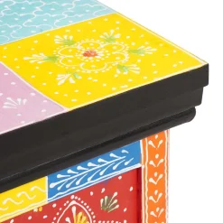vidaXL Opbergbox Multikleur 60 x 40 x 40 cm Massief mangohout