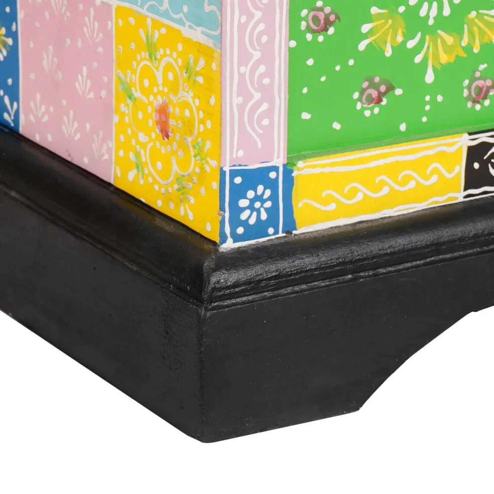 vidaXL Opbergbox Multikleur 60 x 40 x 40 cm Massief mangohout