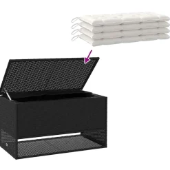 vidaXL Opbergbox voor buiten 100x55x55,5 cm poly rattan zwart