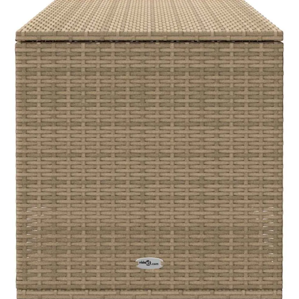 vidaXL Opbergbox voor buiten 100x55x55,5 cm poly rattan beige