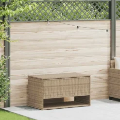 vidaXL Opbergbox voor buiten 100x55x55,5 cm poly rattan beige