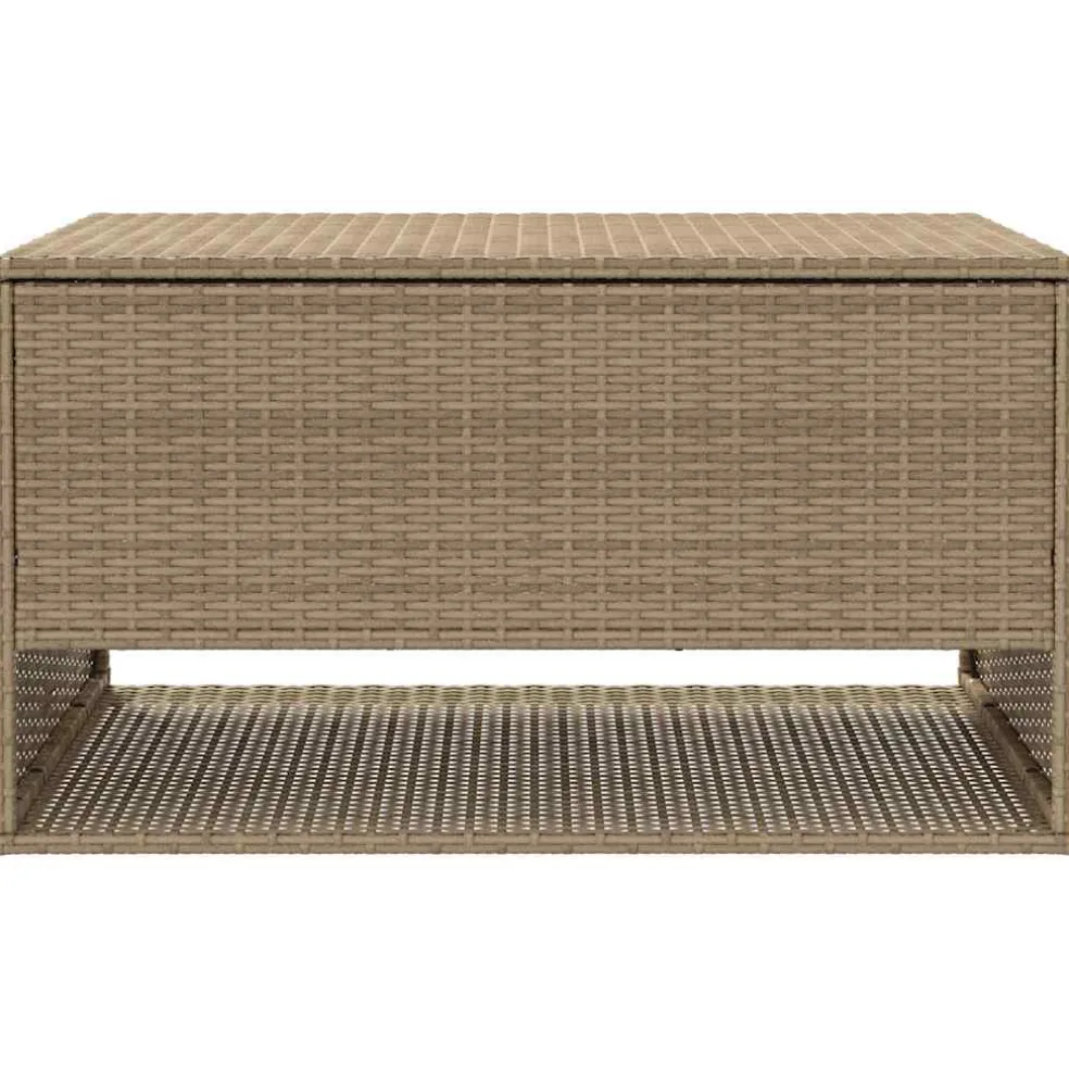 vidaXL Opbergbox voor buiten 100x55x55,5 cm poly rattan beige
