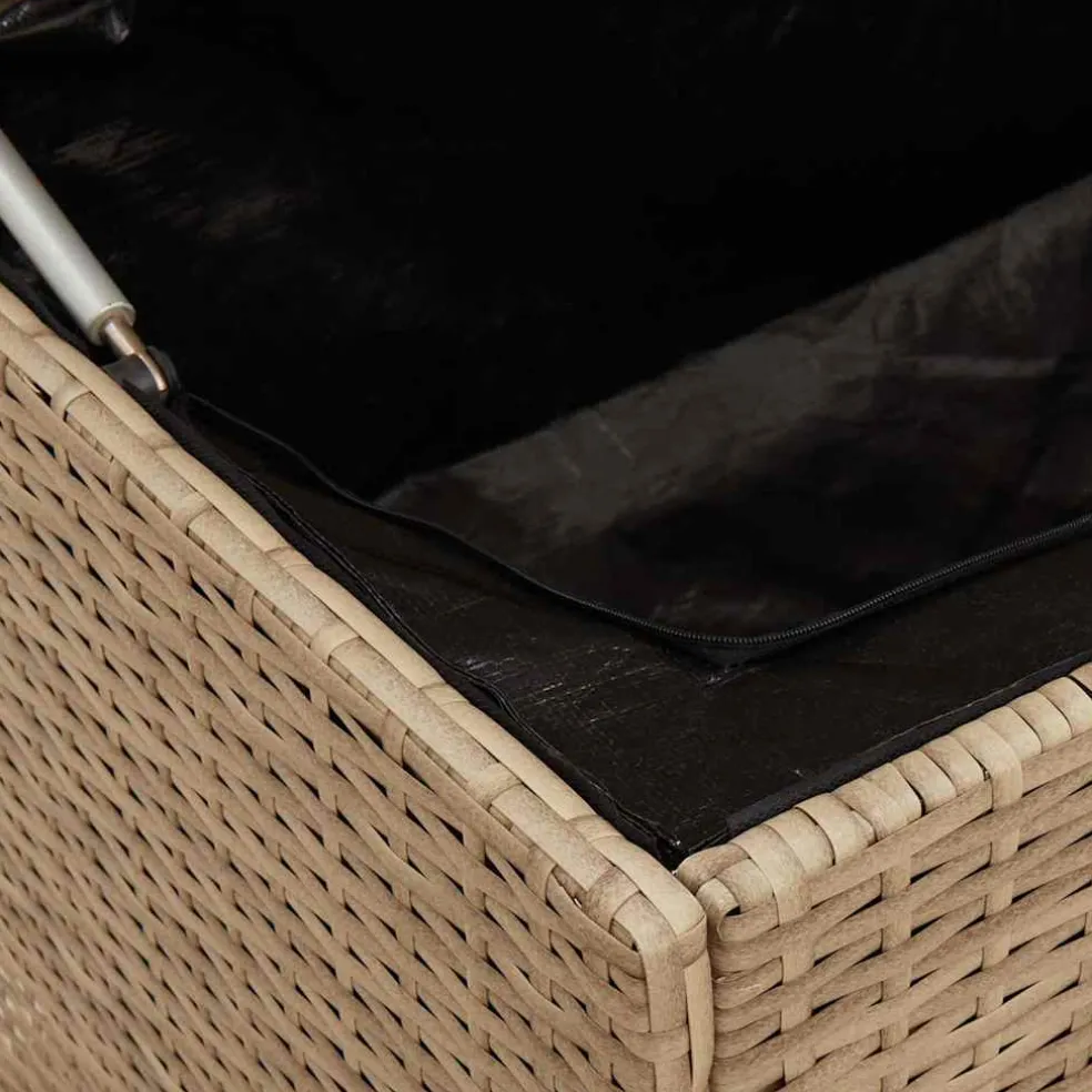 vidaXL Opbergbox voor buiten 100x55x55,5 cm poly rattan beige