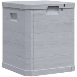 vidaXL Opbergbox voor in de tuin 90 L lichtgrijs