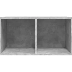 vidaXL Opbergbox voor LP's 71x34x36 cm bewerkt hout betongrijs