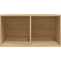 vidaXL Opbergbox voor LP's 71x34x36 cm bewerkt hout sonoma eikenkleur