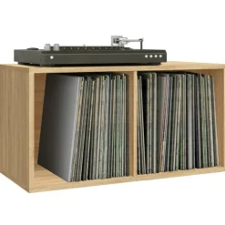 vidaXL Opbergbox voor LP's 71x34x36 cm bewerkt hout sonoma eikenkleur