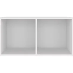 vidaXL Opbergbox voor LP's 71x34x36 cm bewerkt hout wit