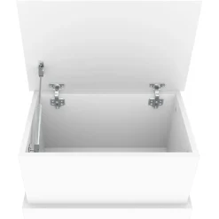 vidaXL Opbergbox Wit 50x30x28 cm Bewerkt Hout