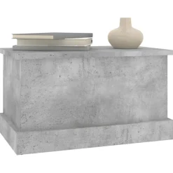 vidaXL Opbergbox 50x30x28 cm bewerkt hout betongrijs