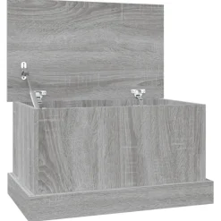 vidaXL Opbergbox 50x30x28 cm bewerkt hout grijs sonoma eikenkleurig