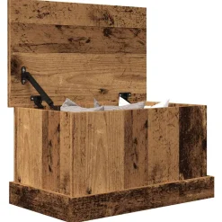 vidaXL Opbergbox 30x50x28 cm bewerkt hout oud houtkleurig