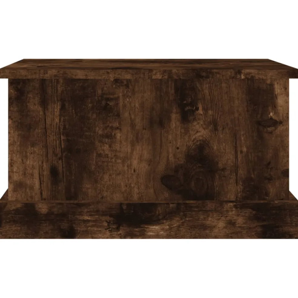 vidaXL Opbergbox 50x30x28 cm bewerkt hout gerookt eikenkleurig