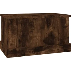 vidaXL Opbergbox 50x30x28 cm bewerkt hout gerookt eikenkleurig