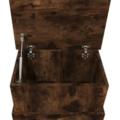 vidaXL Opbergbox 50x30x28 cm bewerkt hout gerookt eikenkleurig