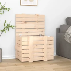 vidaXL Opbergbox 58x40,5x42 cm massief grenenhout