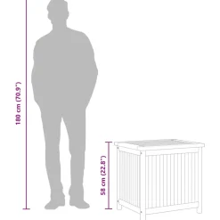 vidaXL Opbergbox 60x50x58 cm massief teakhout