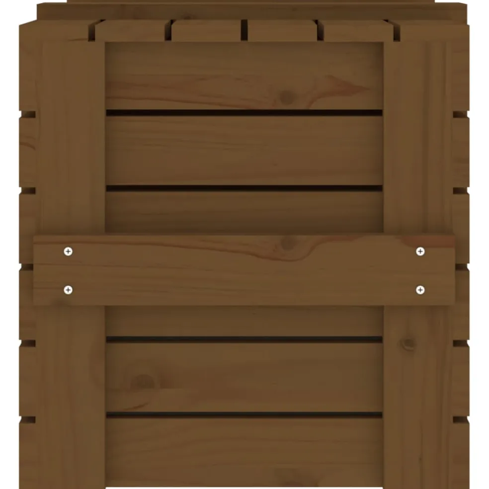 vidaXL Opbergbox 58x40,5x42 cm massief grenenhout honingbruin