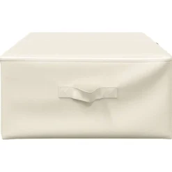 vidaXL Opbergbox 70x40x18 cm stof crèmekleurig