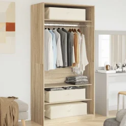 vidaXL Opbergbox 70x40x18 cm stof crèmekleurig