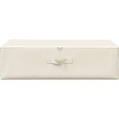 vidaXL Opbergbox 70x40x18 cm stof crèmekleurig