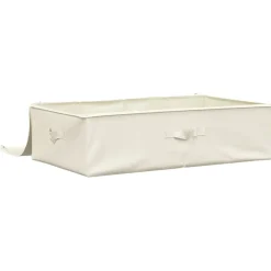 vidaXL Opbergbox 70x40x18 cm stof crèmekleurig