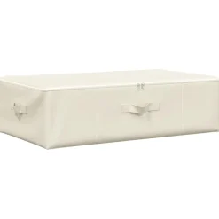 vidaXL Opbergbox 70x40x18 cm stof crèmekleurig